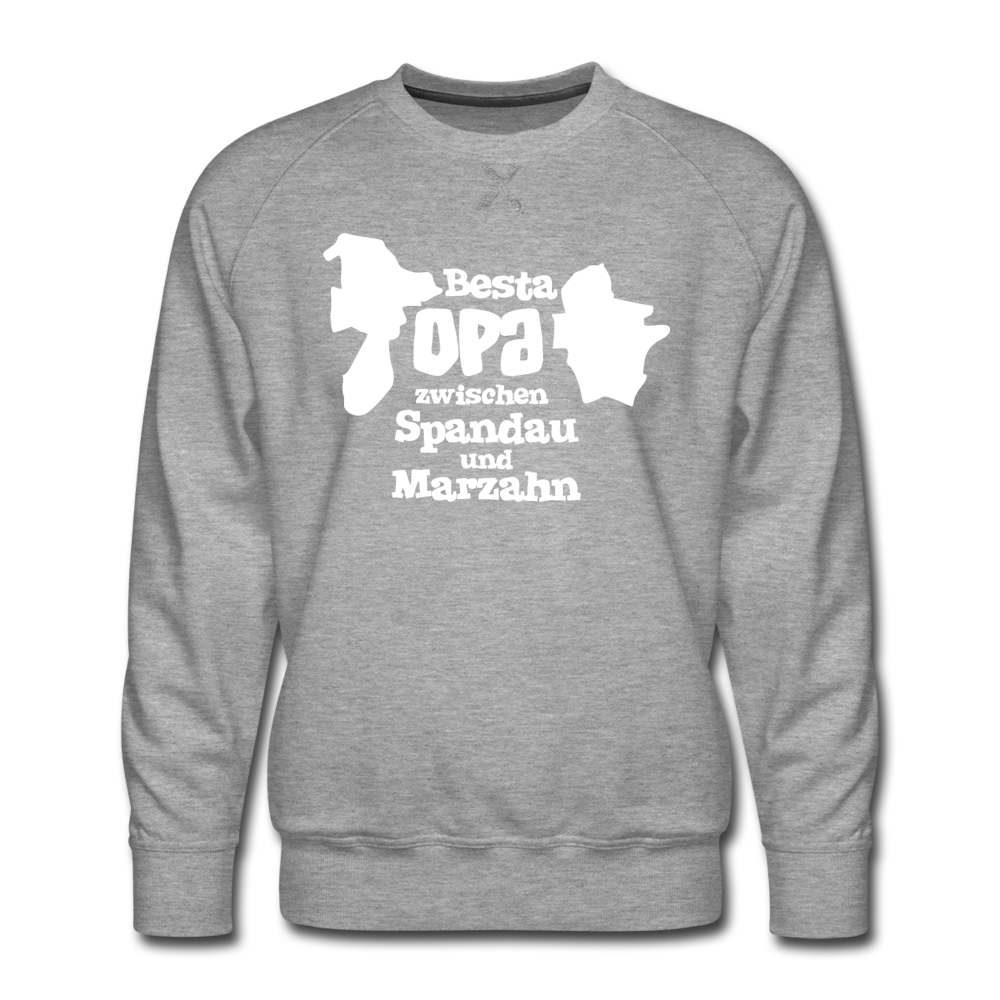 Besta Opa - Männer Premium Sweatshirt - Grau meliert