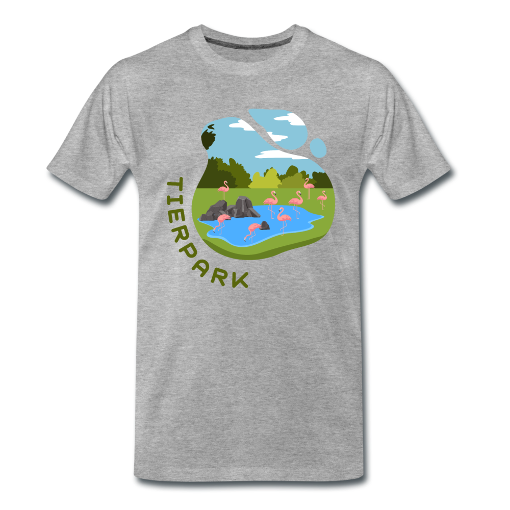 Tierpark - Männer Premium T-Shirt - Grau meliert