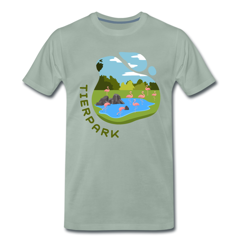 Tierpark - Männer Premium T-Shirt - Graugrün