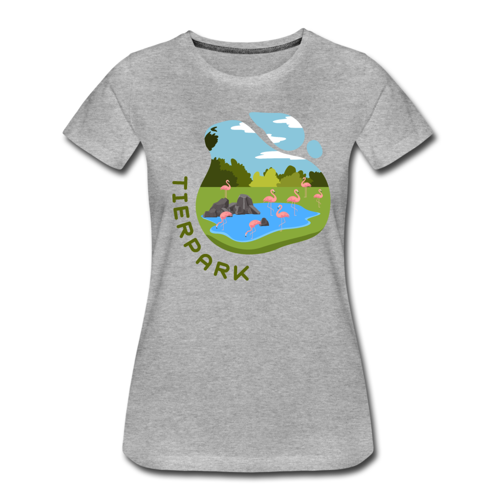 Tierpark - Frauen Premium T-Shirt - Grau meliert