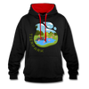 Tierpark - Kontrast Hoodie - Schwarz/Rot