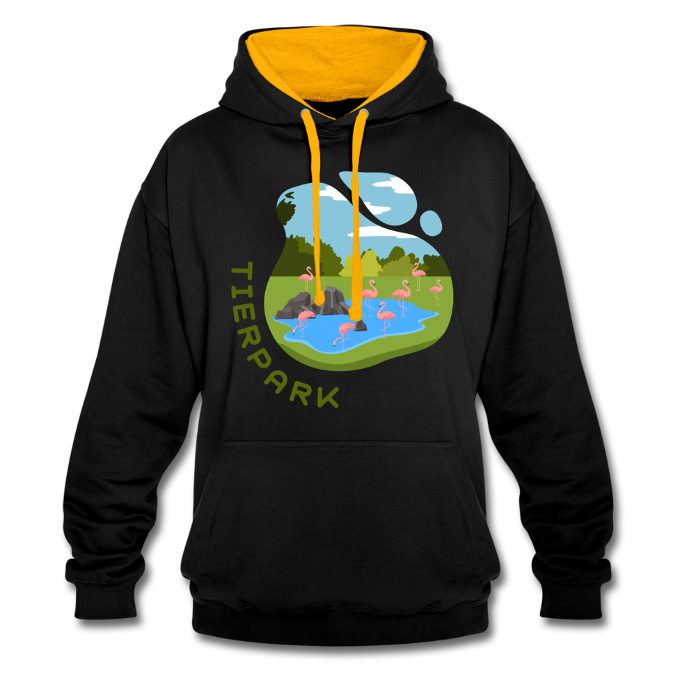 Tierpark - Kontrast Hoodie - Schwarz/Gold