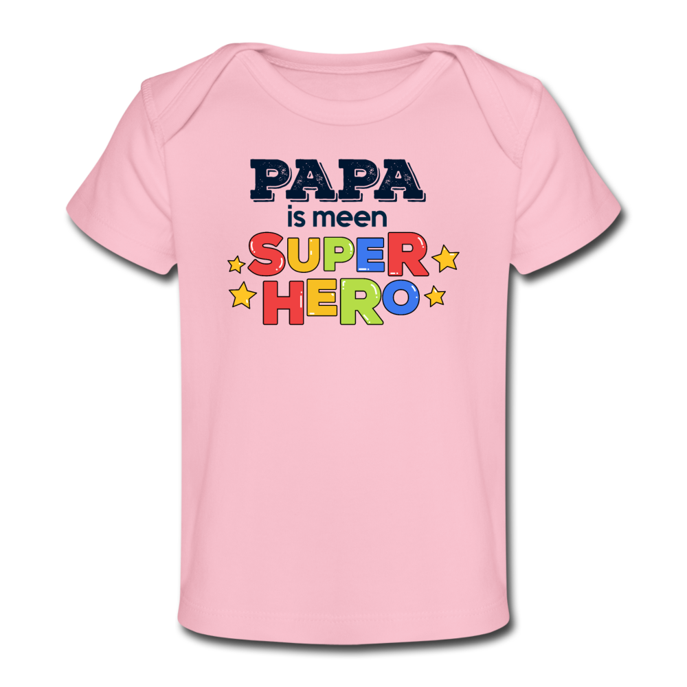 Super Hero - Baby Bio T-Shirt - Hellrosa