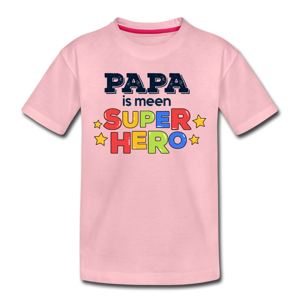 Super Hero - Kinder Premium T-Shirt - Hellrosa