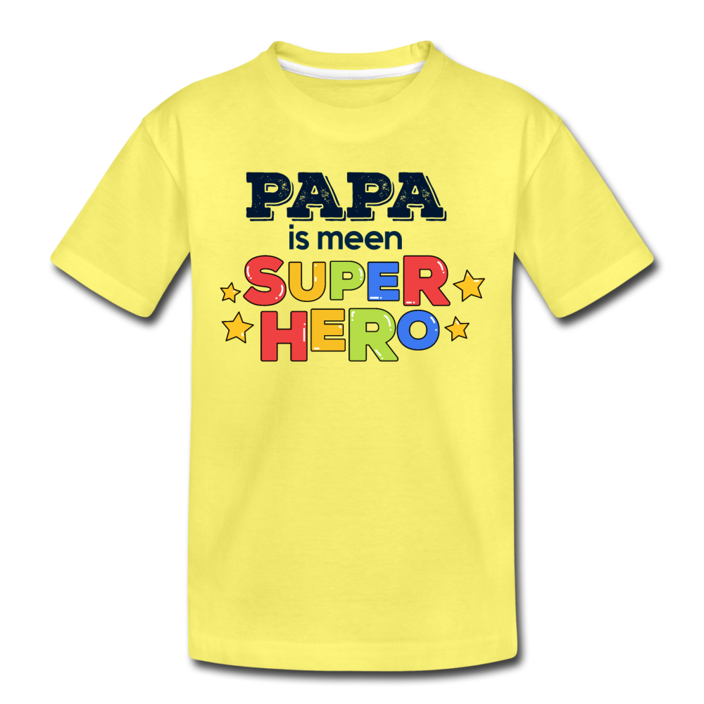 Super Hero - Kinder Premium T-Shirt - Gelb