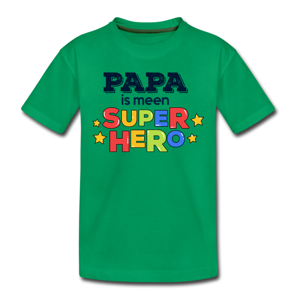 Super Hero - Kinder Premium T-Shirt - Kelly Green