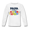 Super Hero - Kinder Langarmshirt - Weiß