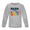 Super Hero - Kinder Langarmshirt - Grau meliert