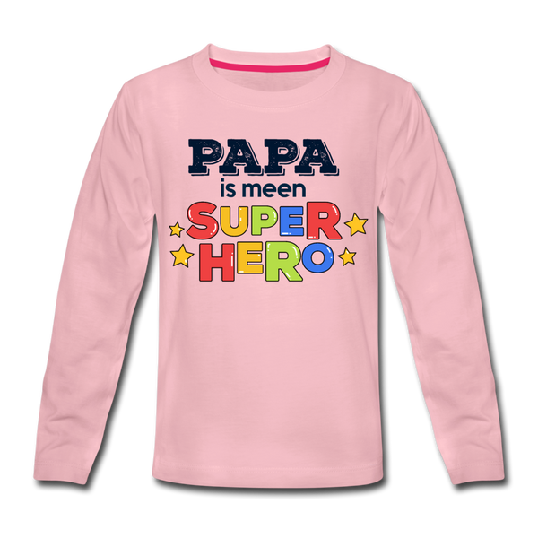 Super Hero - Kinder Langarmshirt - Hellrosa