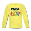 Super Hero - Kinder Langarmshirt - Gelb