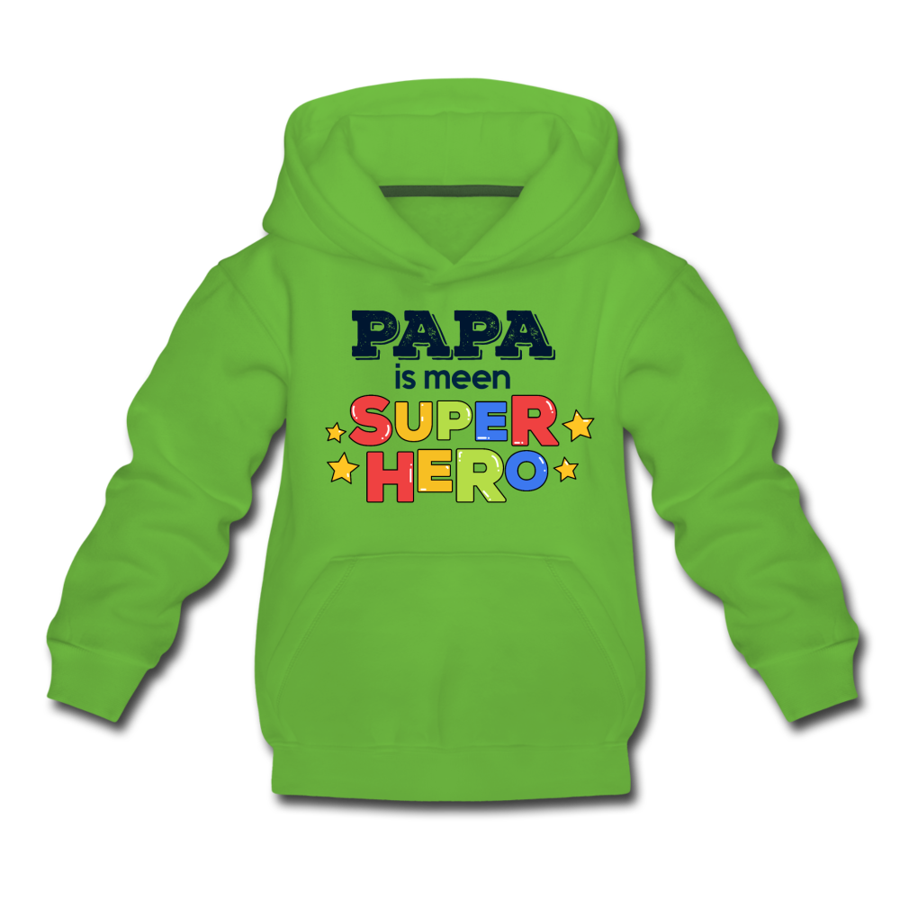 Super Hero - Kinder Premium Hoodie - Hellgrün