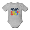 Super Hero - Bio-Kurzarmbody - Grau meliert