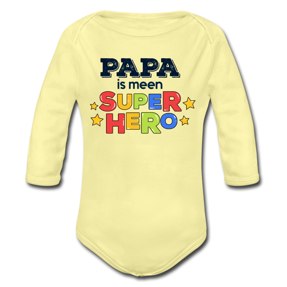Super Hero - Bio-Langarmbody - Hellgelb