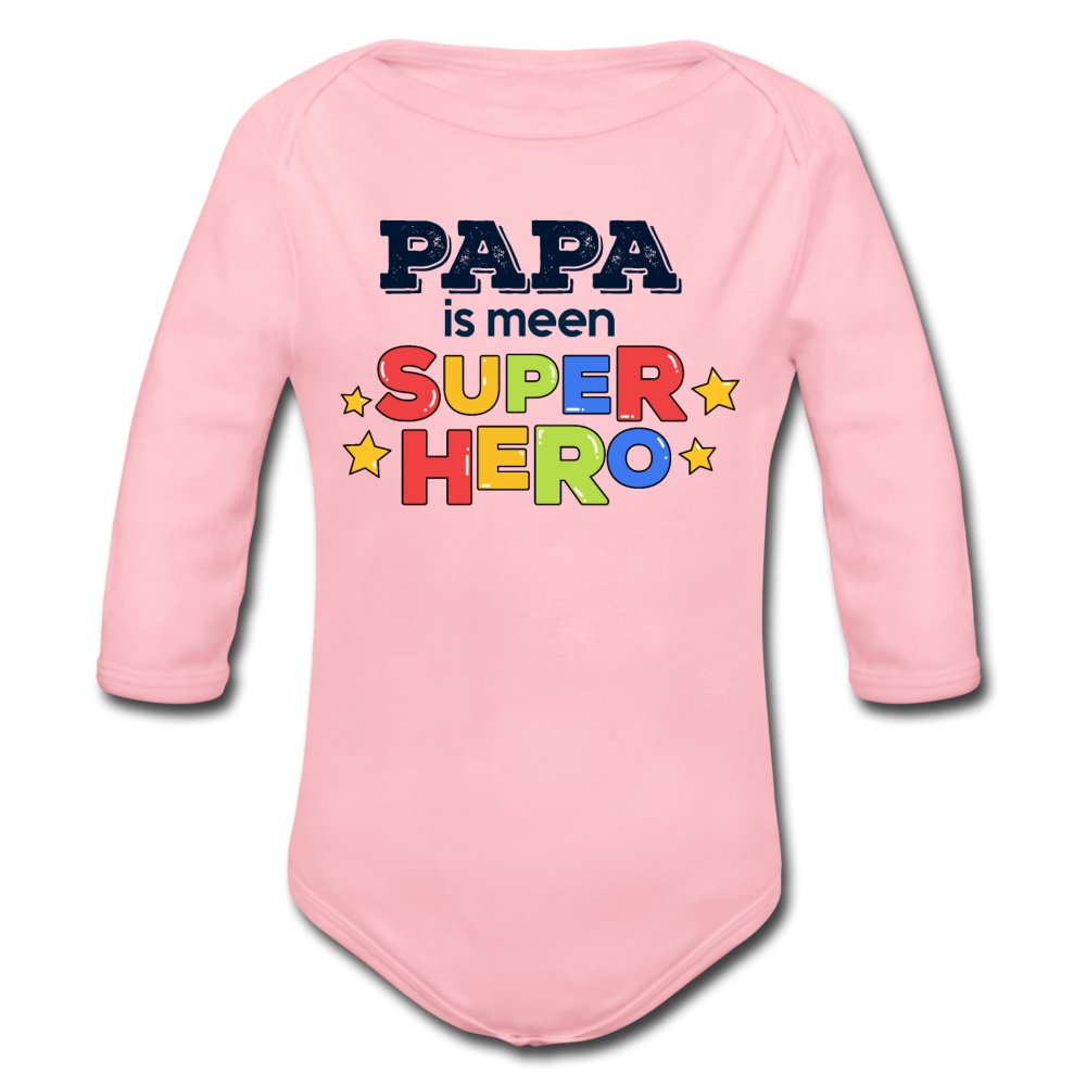 Super Hero - Bio-Langarmbody - Hellrosa