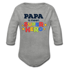 Super Hero - Bio-Langarmbody - Grau meliert