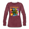 Freude aus Friedrichshain - Frauen Premium Langarmshirt - Bordeauxrot meliert