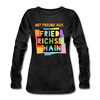 Freude aus Friedrichshain - Frauen Premium Langarmshirt - Anthrazit