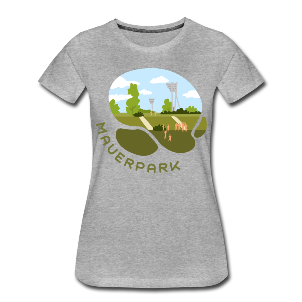 Mauerpark - Frauen Premium T-Shirt - Grau meliert