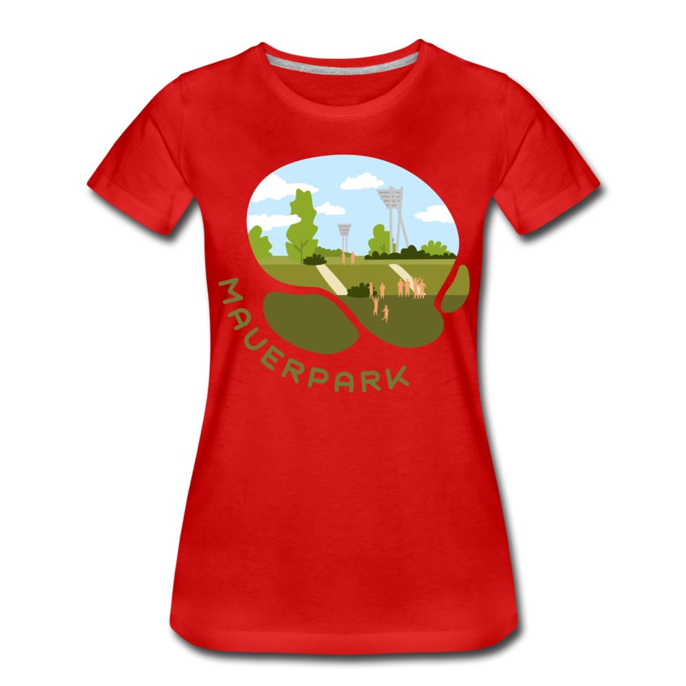 Mauerpark - Frauen Premium T-Shirt - Rot