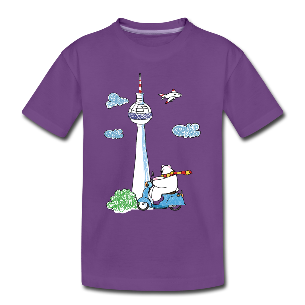 Roller Zum Berliner Fernsehturm - Kinder Premium T-Shirt - Lila