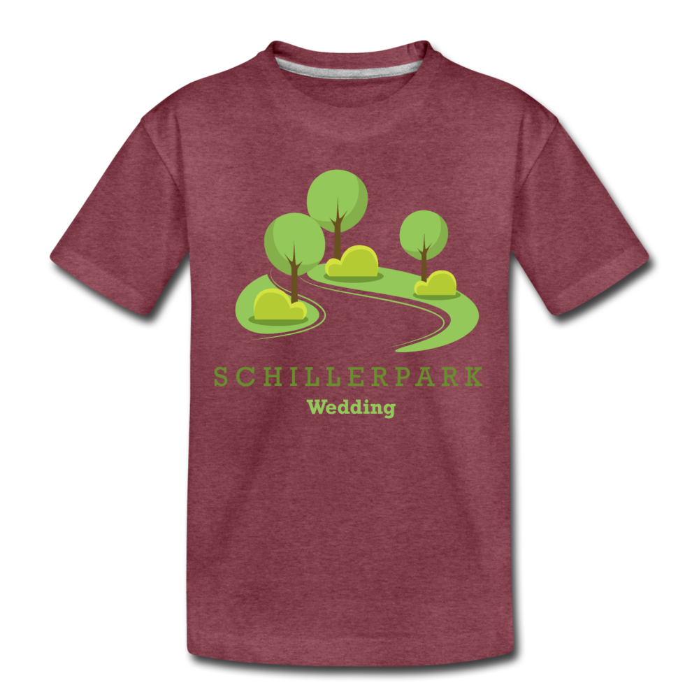 Schillerpark - Kinder Premium T-Shirt - Bordeauxrot meliert