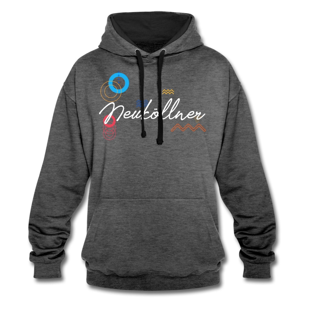 Neuköllner - Kontrast Hoodie - Anthrazit/Schwarz