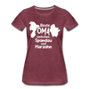 Beste Oma - Frauen Premium T-Shirt - Bordeauxrot meliert