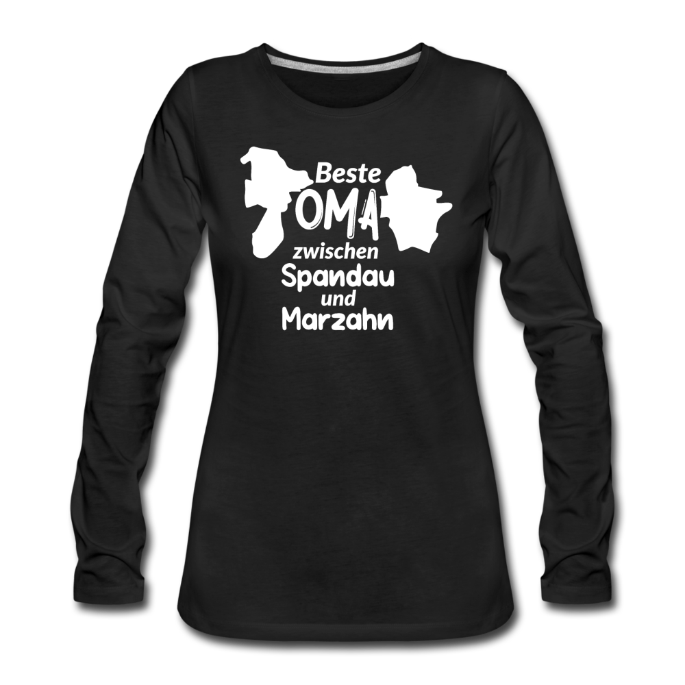 Beste Oma - Frauen Premium Langarmshirt - Schwarz