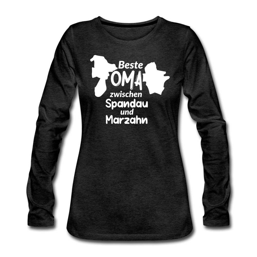 Beste Oma - Frauen Premium Langarmshirt - Anthrazit