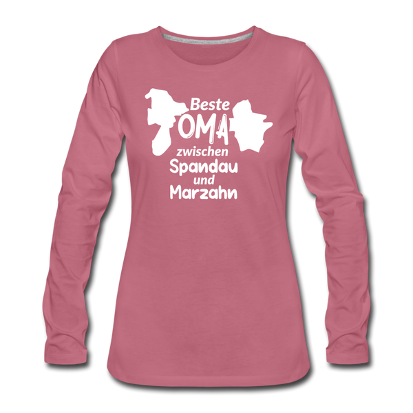 Beste Oma - Frauen Premium Langarmshirt - Malve