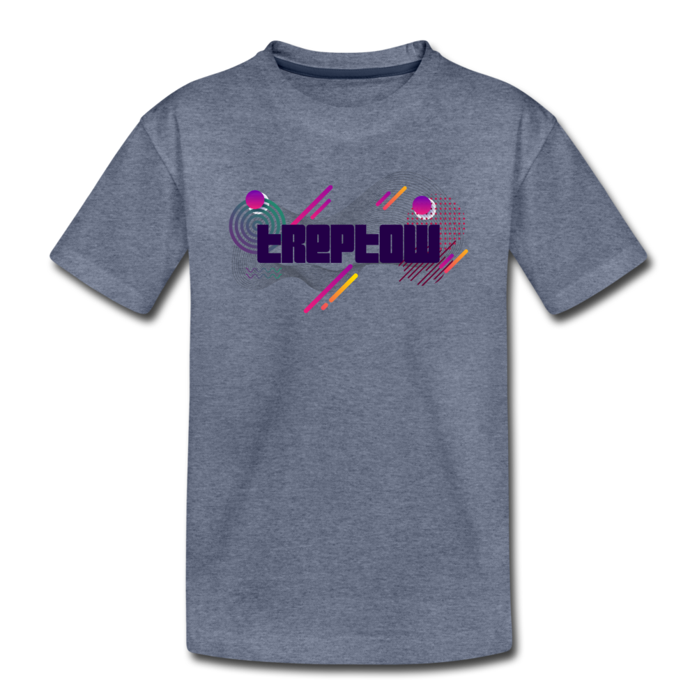 Treptow - Kinder Premium T-Shirt - Blau meliert
