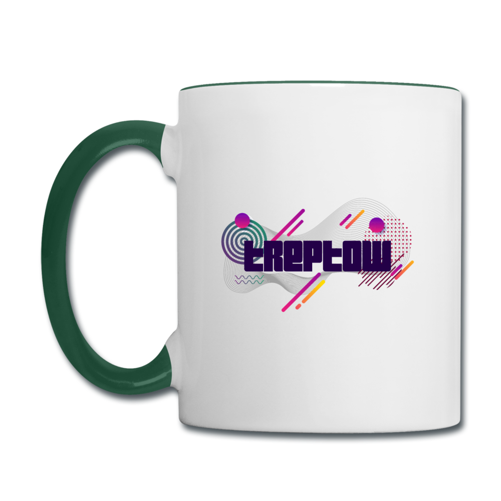 Treptow - Tasse zweifarbig - Weiß/Dunkelgrün