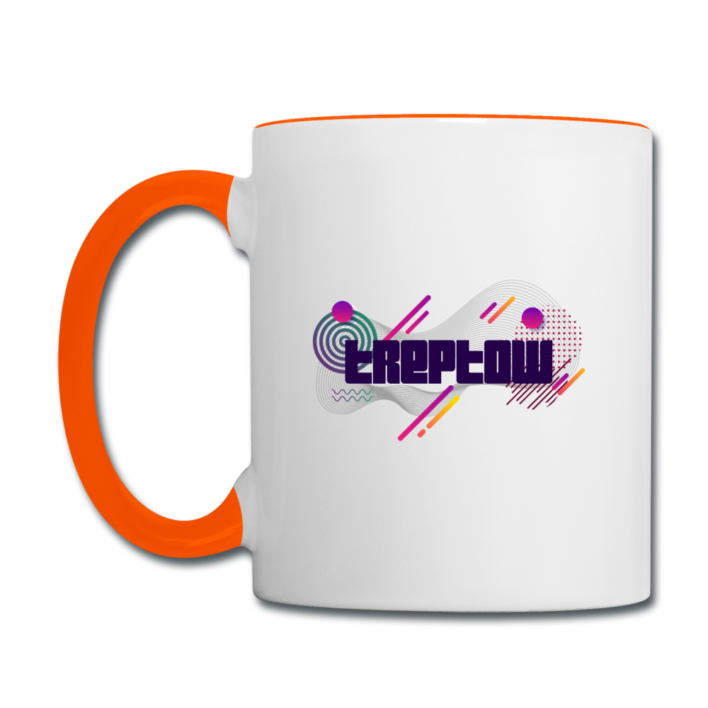 Treptow - Tasse zweifarbig - Weiß/Orange