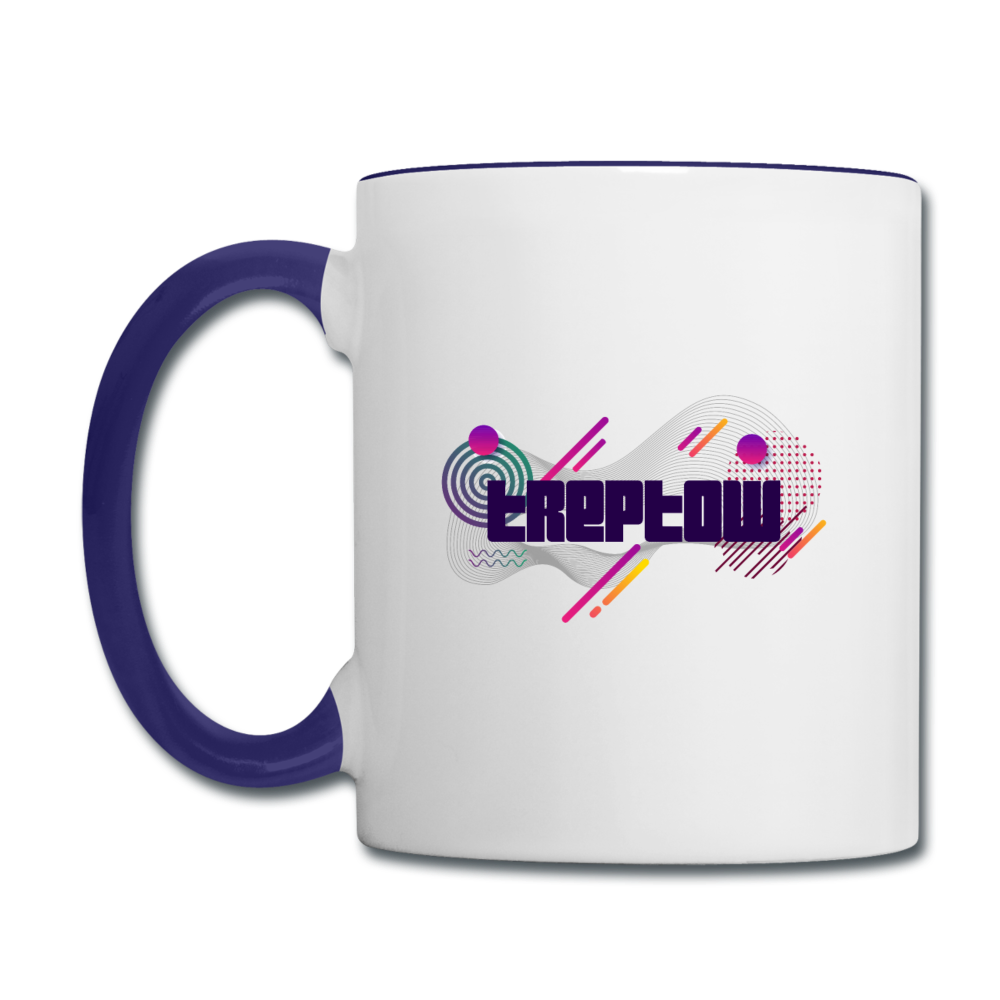 Treptow - Tasse zweifarbig - Weiß/Kobaltblau