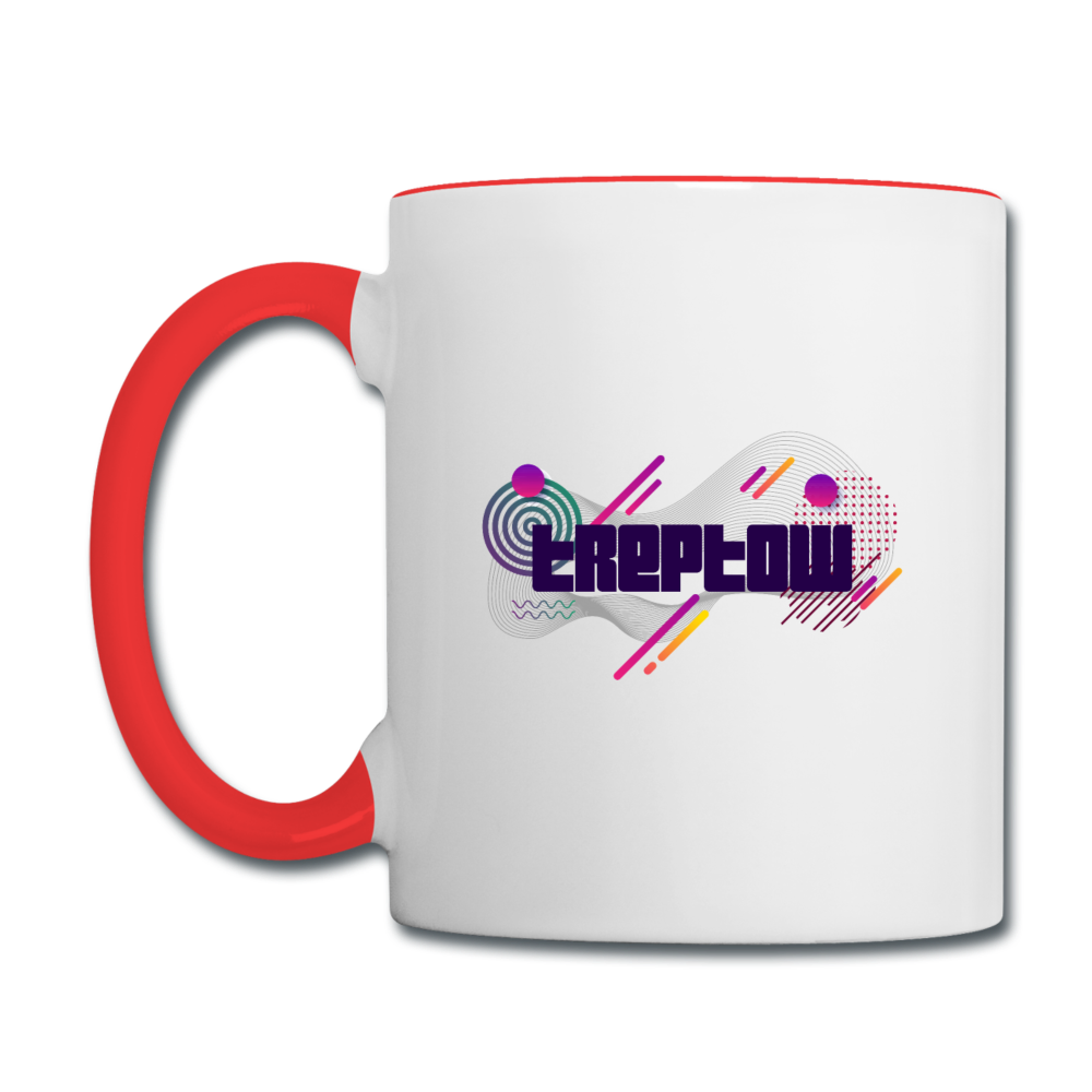 Treptow - Tasse zweifarbig - Weiß/Rot