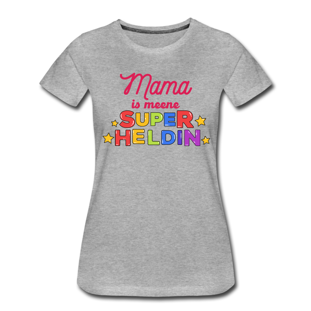Meene Heldin - Frauen Premium T-Shirt - Grau meliert