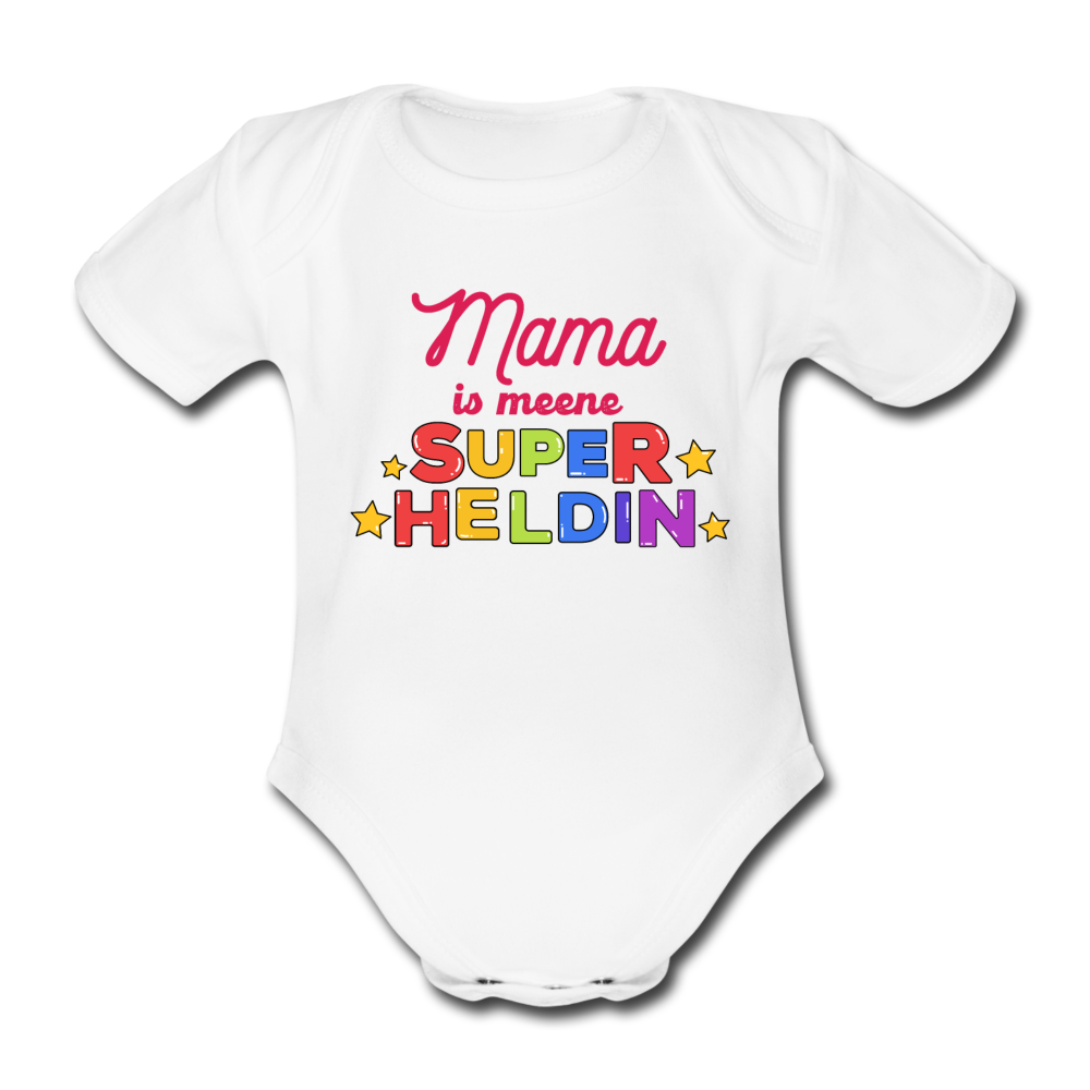 Meene Heldin - Bio-Kurzarmbody - Weiß