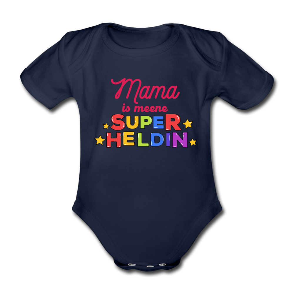 Meene Heldin - Bio-Kurzarmbody - Dunkelnavy