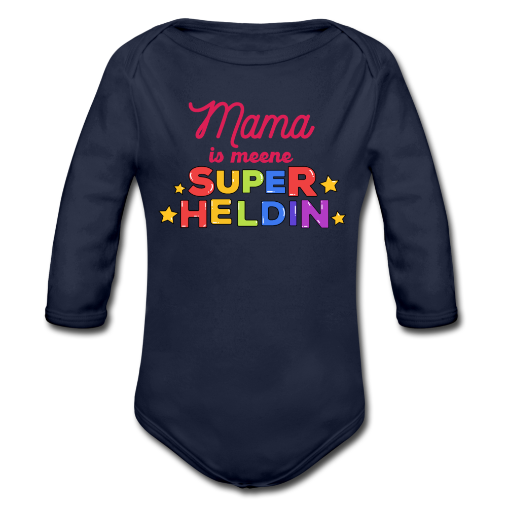 Meene Heldin - Bio-Langarmbody - Dunkelnavy