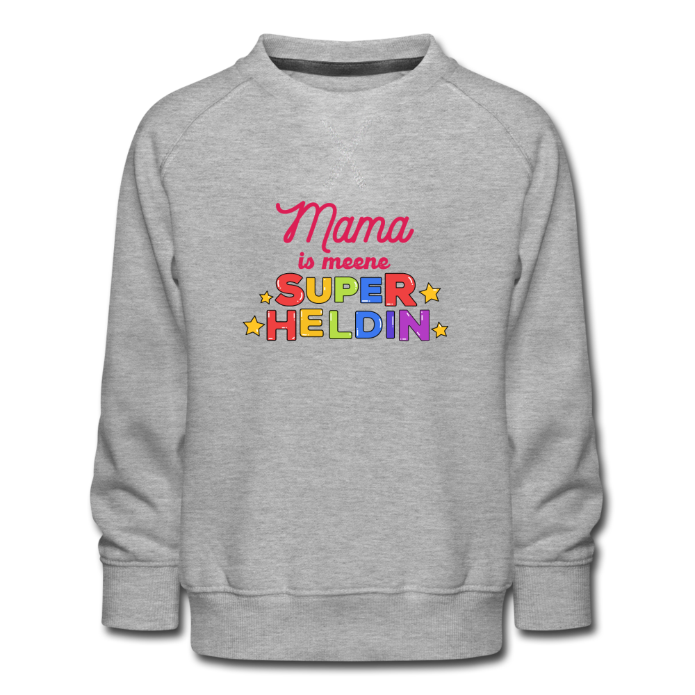 Meene Heldin - Kinder Premium Sweatshirt - Grau meliert