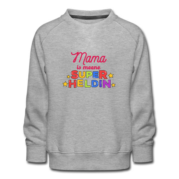 Meene Heldin - Kinder Premium Sweatshirt - Grau meliert