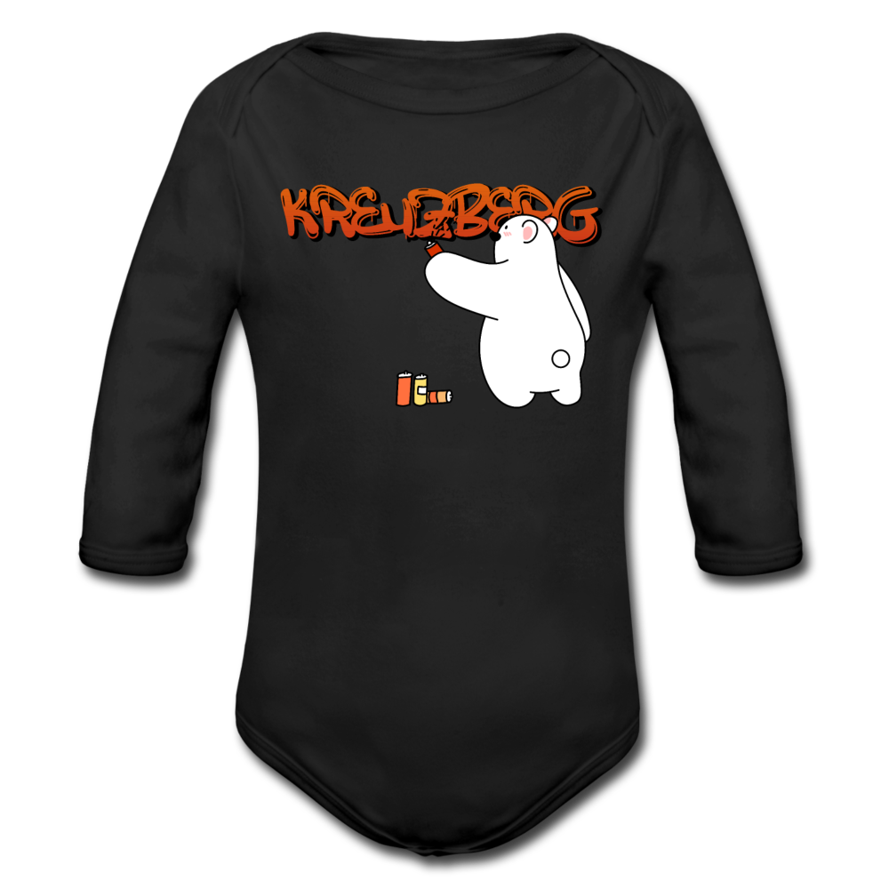 Kreuzberg Graffiti - Bio-Langarmbody - Schwarz