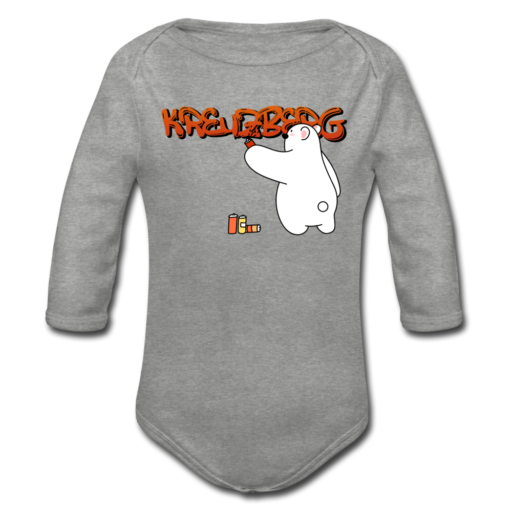 Kreuzberg Graffiti - Bio-Langarmbody - Grau meliert