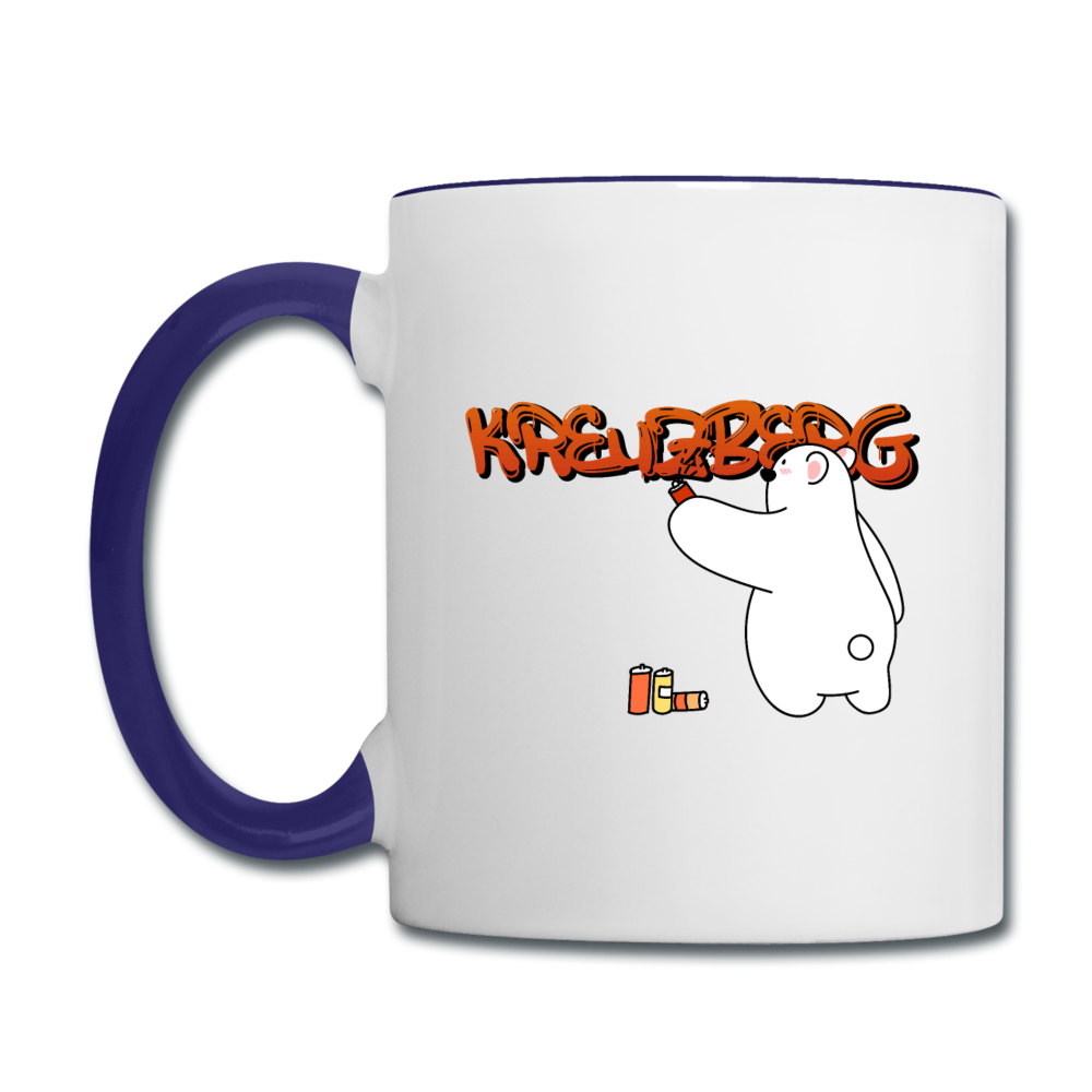 Kreuzberg Graffiti - Tasse zweifarbig - Weiß/Kobaltblau