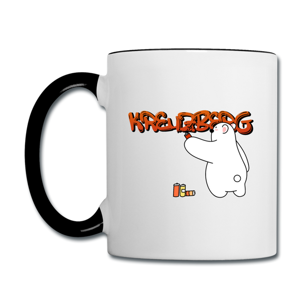 Kreuzberg Graffiti - Tasse zweifarbig - Weiß/Schwarz