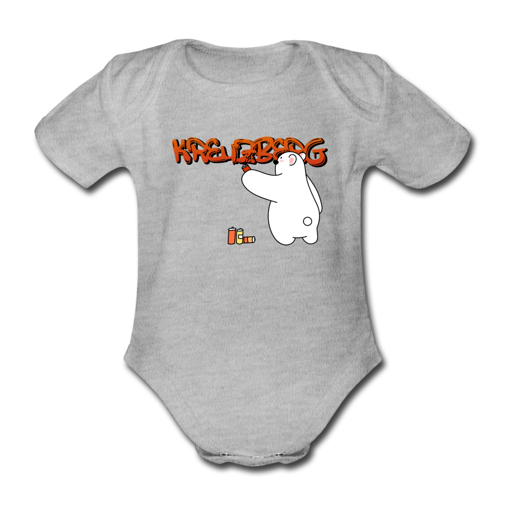 Kreuzberg Graffiti - Bio-Kurzarmbody - Grau meliert