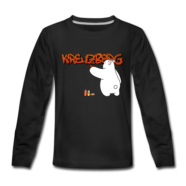 Kreuzberg Graffiti - Kinder Langarmshirt - Schwarz