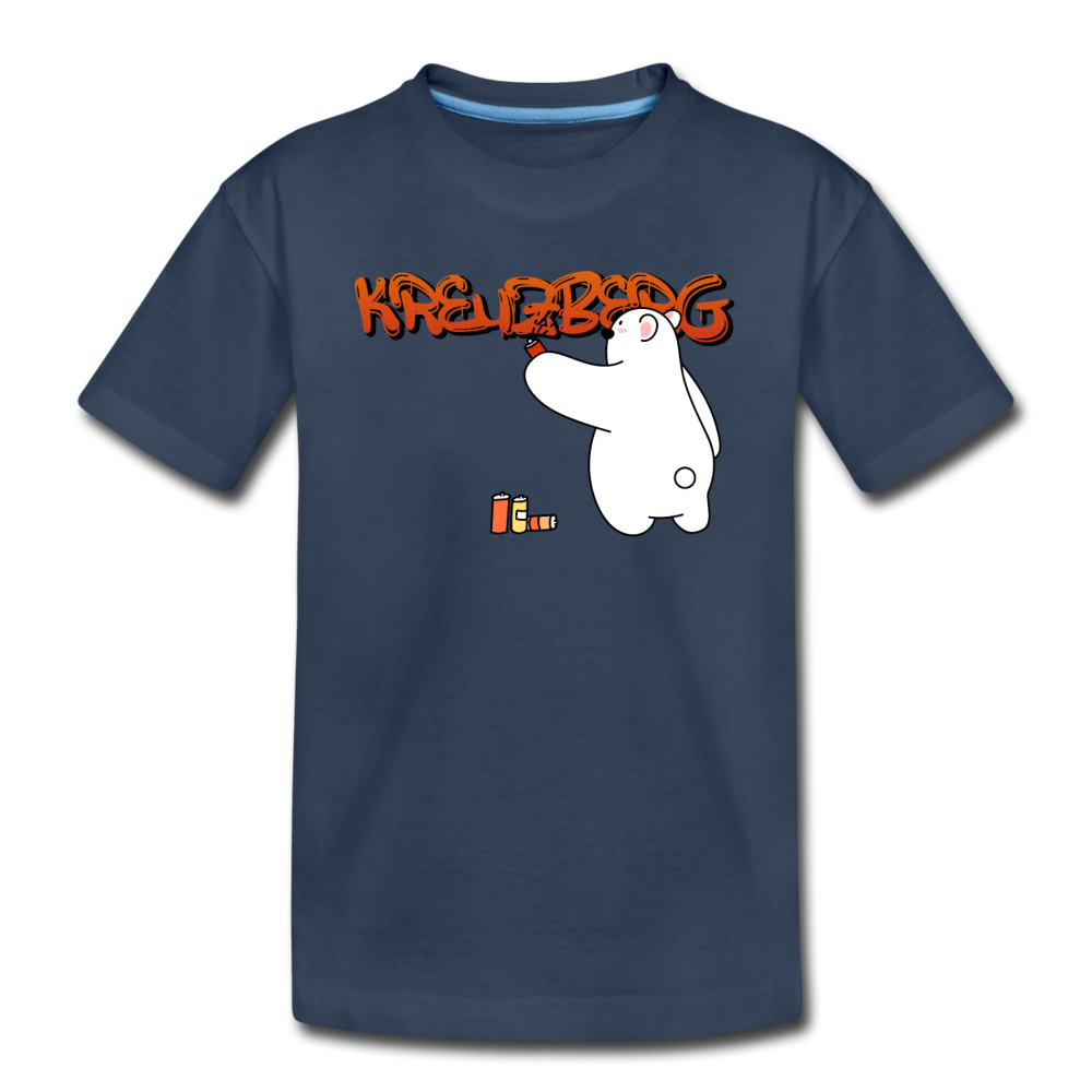 Kreuzberg Graffiti - Teenager Premium T-Shirt - Navy