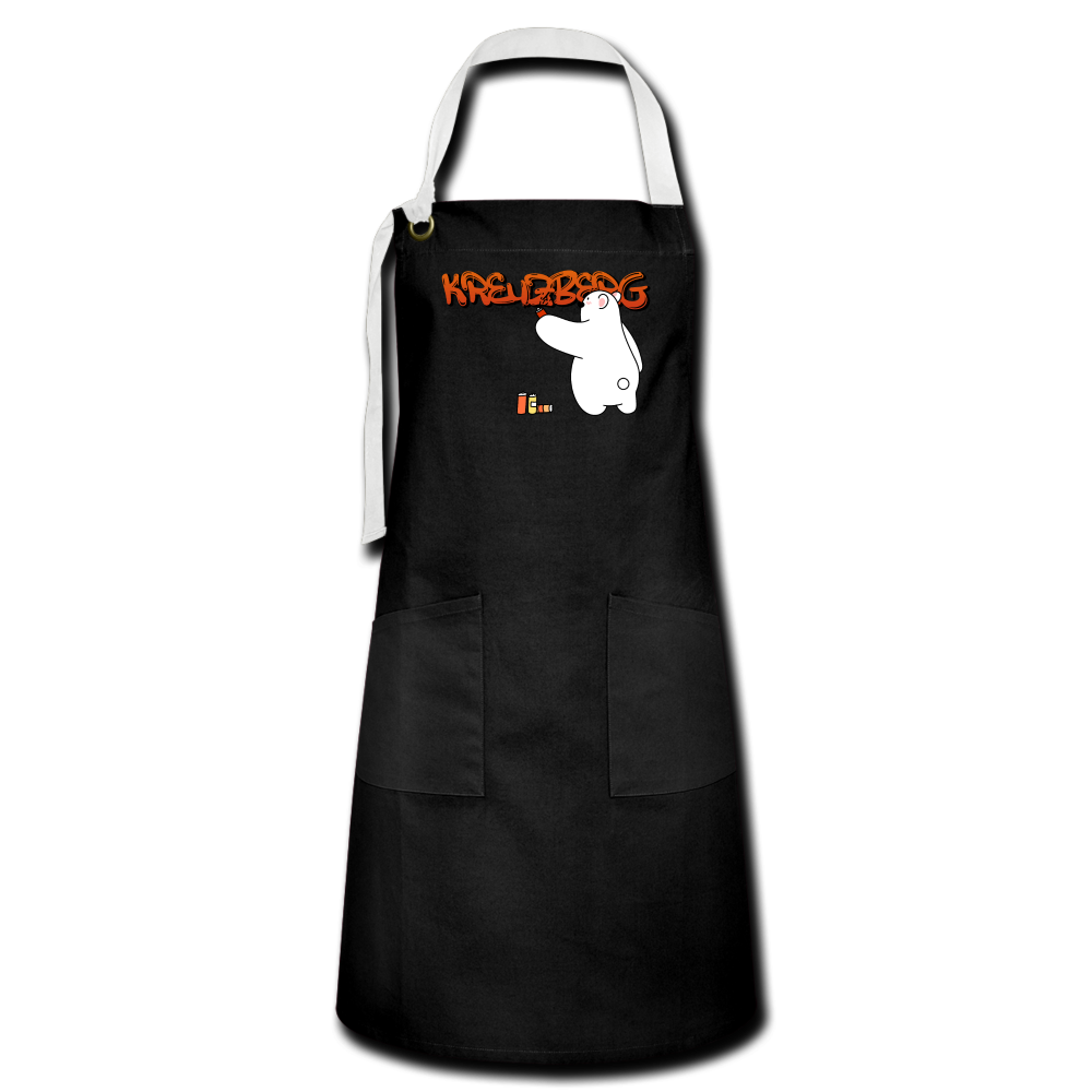 Kreuzberg Graffiti - Kontrastschürze - Schwarz/Weiß