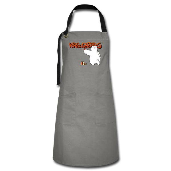 Kreuzberg Graffiti - Kontrastschürze - Anthrazit/Schwarz
